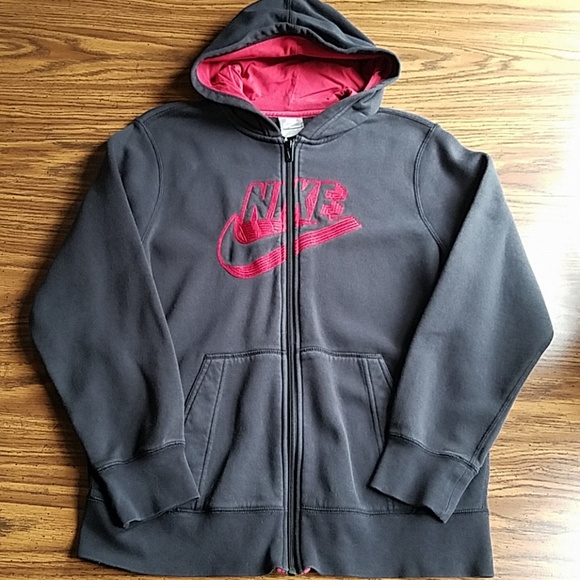 Y2K Nike Sportswear Full Zip Embroidered Hoodie - Picture 1 of 7